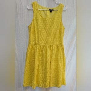 Old Navy Dress - Yellow Eyelet Cotton Short - Size 12
